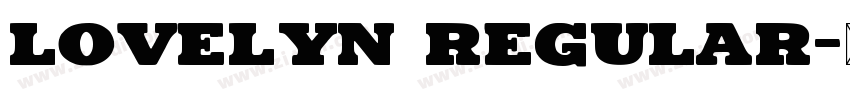 Lovelyn Regular字体转换
